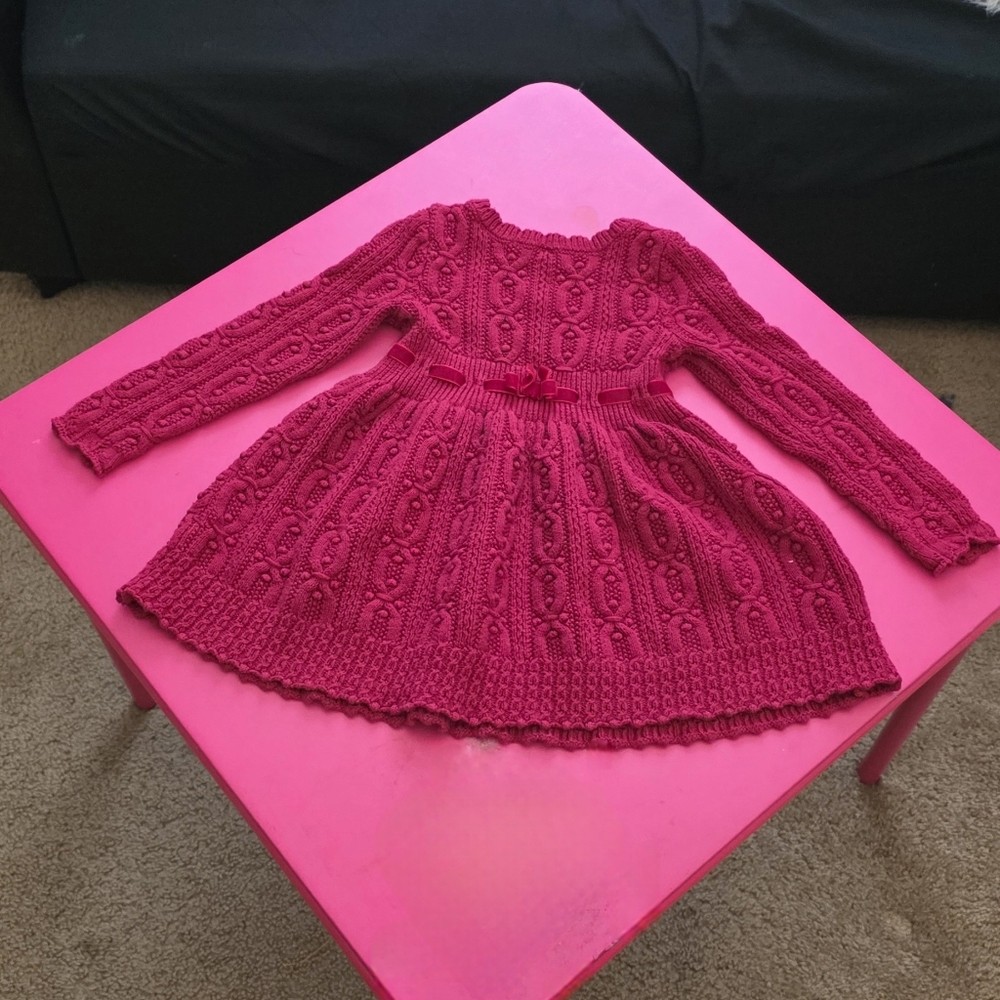 Adrienne Vittadini Deep Red Knit Dress